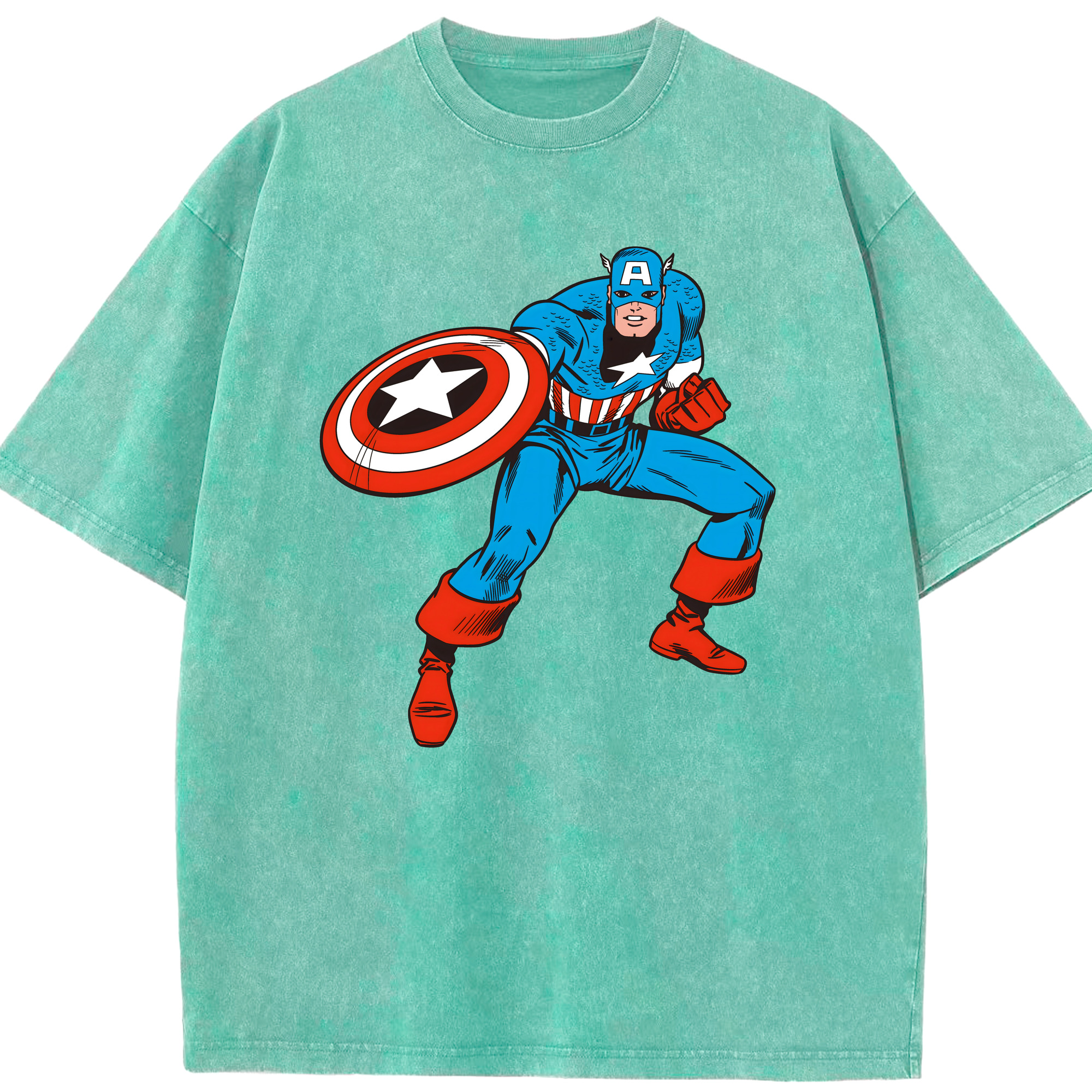 （画像用） アベンジャーズ The Avengers 綿100% ヴィンテージ風 半袖Tシャツ（フロントプリント）